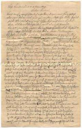 Handschriftlicher Brief eines Elternpaares an seine Kinder aus der Zeit des 1. Weltkrieges (mit Kuvert)