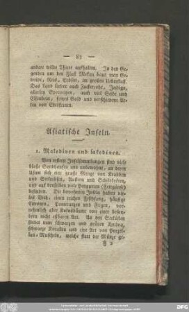 Asiatische Inseln.