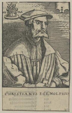 Bildnis des Christianus Egenolphvs