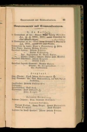 Gouvernements und Commandanturen.