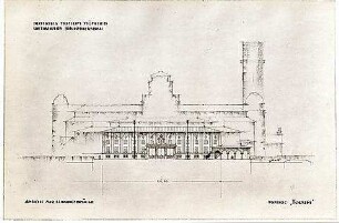 Gsaenger, Gustav; München; "FORUM", Deutsches Museum, Bibliothek - Ludwigsbrücke (Ansicht)