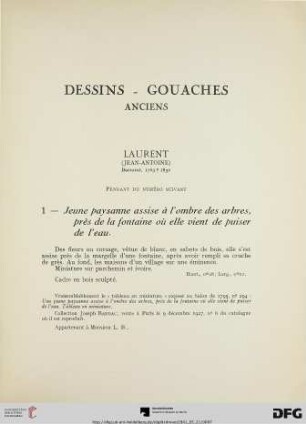 Dessins – guaches anciens (Nr. 1-5)