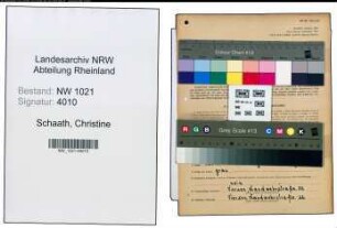Entnazifizierung Christine Schaath , geb. 19.10.1893 ()