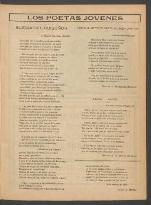 Los poetas jóvenes