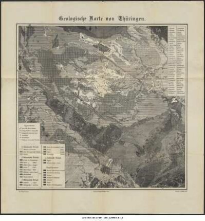 Geologische Karte von Thüringen
