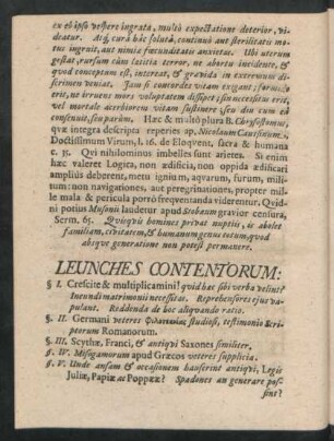 Leunches Contentorum