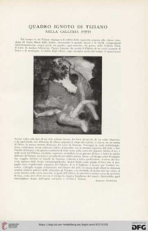30: Quadro ignoto di Tiziano : nella Galleria Pitti
