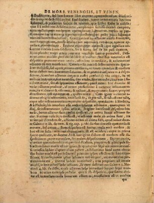 De Venenis Et Morbis Venenosis Tractatvs Locvpletissimi : Variaq[ue]; doctrina referti, non solum Medicis, verumetiam Philosophis magnopere vtiles