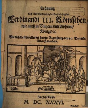 Krönung Ferdinandi III. Röm. Königs ...