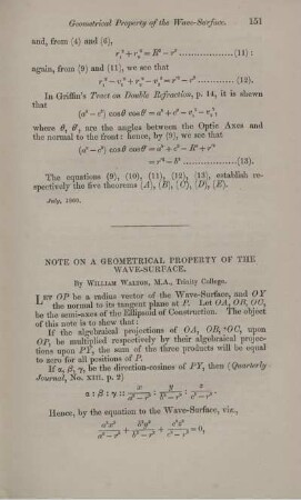 Note on a geometrical property of the wave-surface.