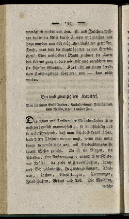 Ein und zwanzigstes Kapittel. - Zwey und zwanzigstes Kapittel.