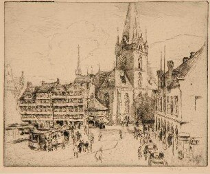 Kiel, Marktplatz mit Nikolaikirche