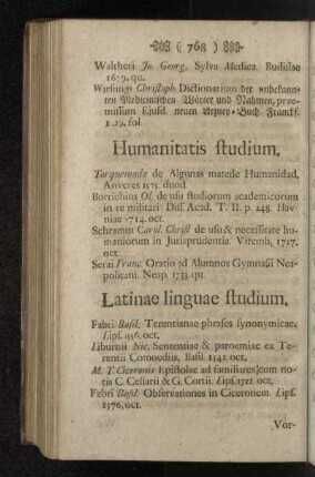 Humanitatis studium.
