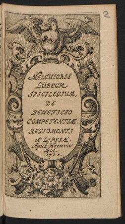 Melchioris Lübeck Spicilegium, De Beneficio Competentiae