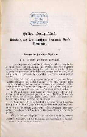 Deutsche Poetik : theoretisch-praktisches Handbuch der deutschen Dichtkunst ; nach den Anforderungen der Gegenwart, 3. Die Technik der Dichtkunst : Anleitung zum Vers- und Strophenbau und zur Übersetzungskunst