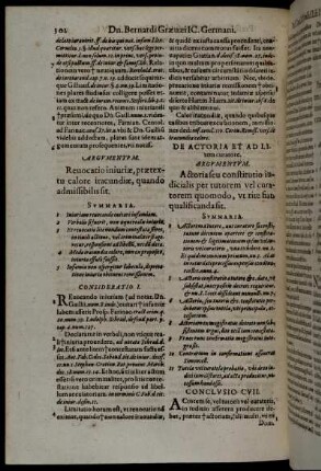 De Actoria Et Ad Litem curatore.