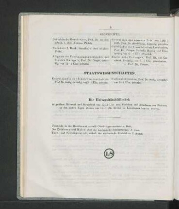 Staatswissenschaften.