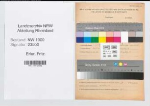 Entnazifizierung Fritz Erler, geb. 31.03.1903 (Bauinspektor)