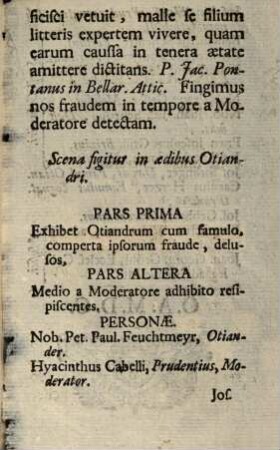Odium litterarum emendatum : et in scenam datum à rudimentis Augustanis Mense Majo Anno 1759