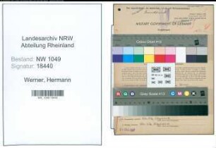 Entnazifizierung Hermann Werner , geb. 18.05.1897 (Musiker)