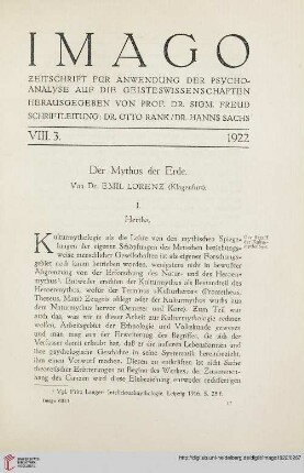 8: Der Mythus der Erde