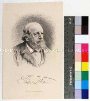 Porträt des Komponisten, Dirigenten und Musikpädagogen Ferdinand von Hiller