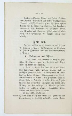 A. Babylonier und Assyrer