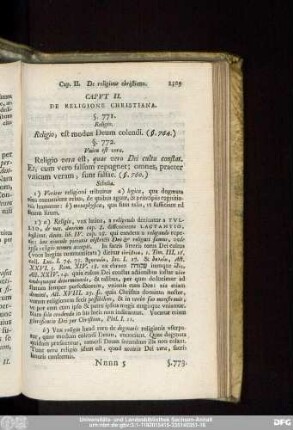 Caput II. De Religione Christiana.