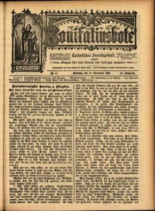 Erste Ausgabe vom Sonntag, den 10. November 1901.