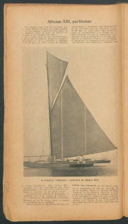 Alfonso XIII, yachtsman