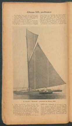 Alfonso XIII, yachtsman