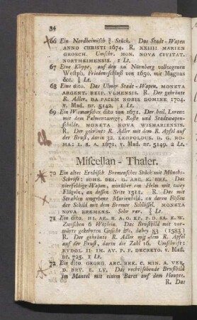 Miscellan - Thaler