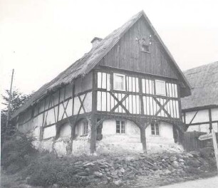 Bauernhof in Gröditz : Bauwesen - Exterieur. Ort: Hrodźišćo / Gröditz. Haus im Jahre 1959. (unter Denkmalschutz)