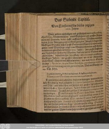 Das Siebende Capittel. Von Finsternissen dieses jetzigen 1602. Jahres.