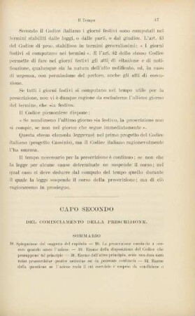 Capo secondo. Del cominciamento della prescrizione