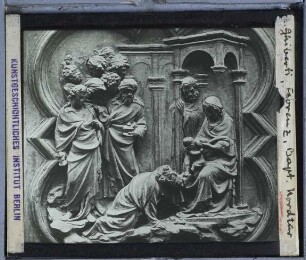 Florenz, Baptisterium San Giovanni, Nordtür : Nordportal, Detail: Anbetung der Könige
