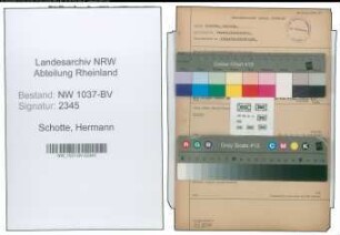 Entnazifizierung Hermann Schotte , geb. 07.03.1895 (Buchpruefer)