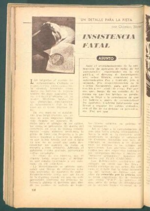 Insistencia fatal : Un detalle para la pista