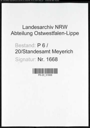 Sterberegister Standesamt Meyrich