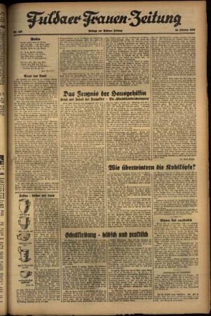 Zweite Ausgabe vom Dienstag, den 26. Oktober 1937.