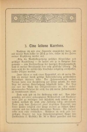3. Eine seltene Karriere