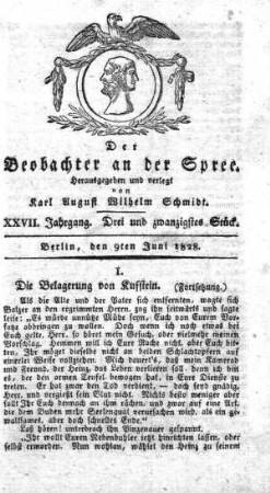 23. Stueck, 9. Juni 1828