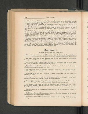 Kleine Fische (I). Gedanken und Notizen von Albert Mähl