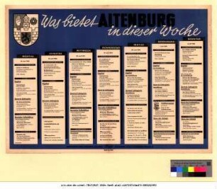 Originaltitel: Was bietet Altenburg in dieser Woche 26. Juni bis 2. Juli 1950