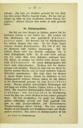 30. Schützengräben