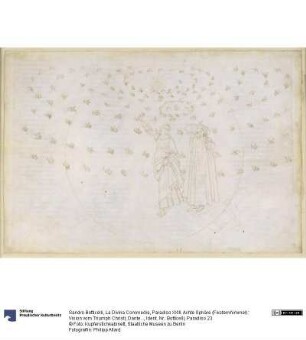 La Divina Commedia, Paradiso XXIII. Achte Sphäre (Fixsternhimmel): Vision vom Triumph Christi; Dante sieht Beatrice in ihrer wahren Gestalt; Der Marienreigen und die zwölf Apostel