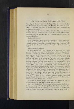 Eighth Ordinary General Meeting: Planting Enterprise in the West Indies. By D. Morris, Esq., M.A., F.G.S.