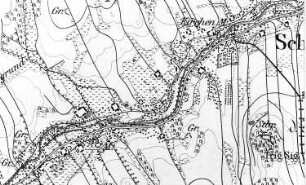 Schönau-Berzdorf auf dem Eigen-Schönau. Meßtischblatt, Sekt. Ostritz, 1884 (Sign.: VII 167.15)