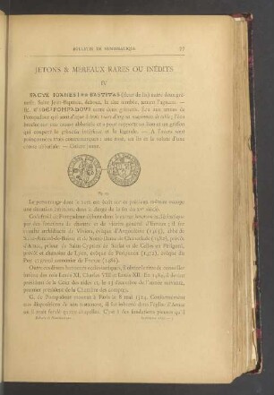 Jetons & Méreaux rares ou inédits