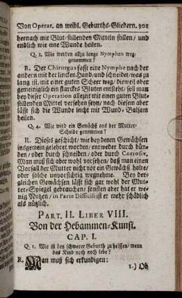 Liber VIII. Von der Hebammen-Kunst.